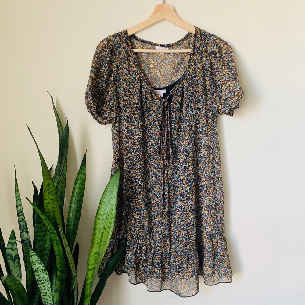 Xhilaration boho floral print mini dress